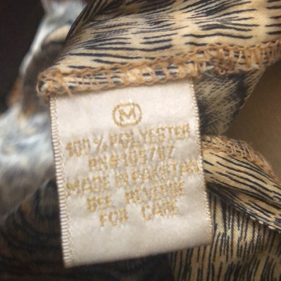 Satin Animal Print Nightie. Chamise. Short Nightgown - Picture 6 of 6